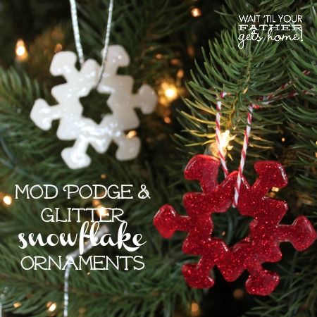 Glittered Snowflake Ornaments (4-inch) - Pack of 12