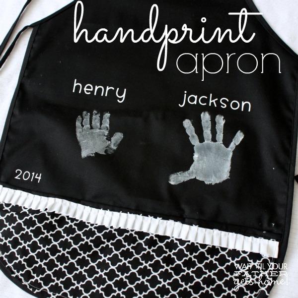 Handprint Aprons - Wait Til Your Father Gets Home
