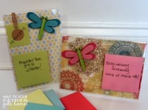 {Spring Inspired Post-It Holder} - Wait Til Your Father Gets Home